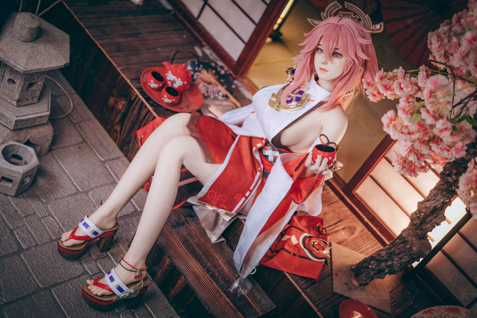 Yae Miko Sexdocka (Bezlya Doll 155cm E-kupa 2.2CF Silikon)