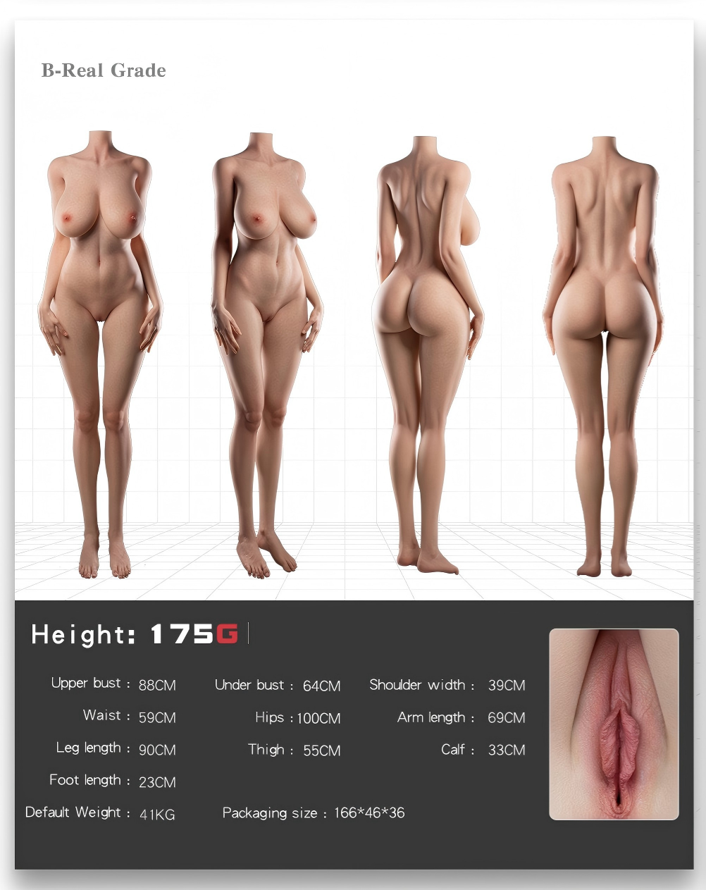 Aquarius Sexdocka (Doll Senior 175cm G-Kupa #C04 RST Silikon)