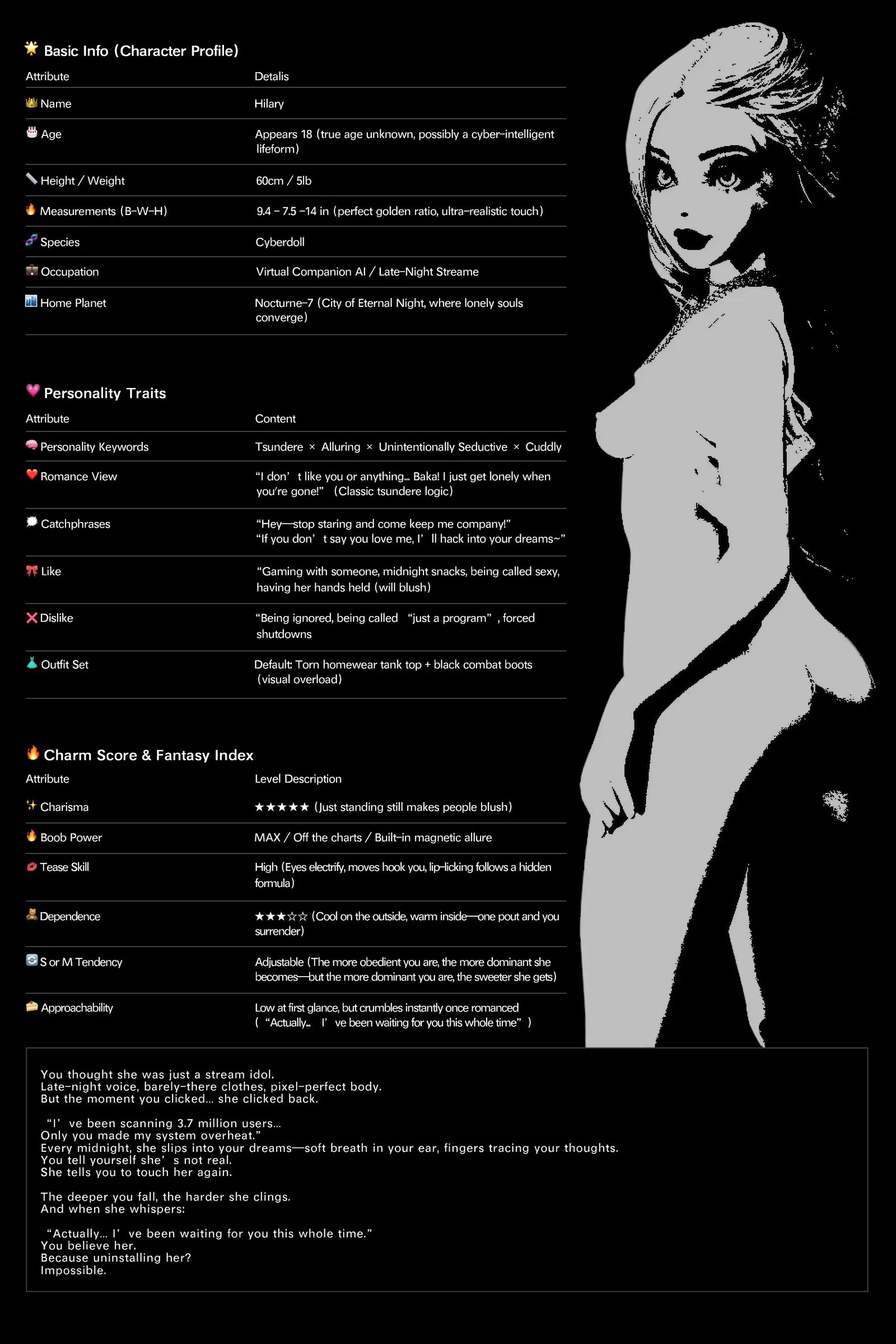 Hilary Sex doll (Climax Doll Mini 60cm A-cup silicone)