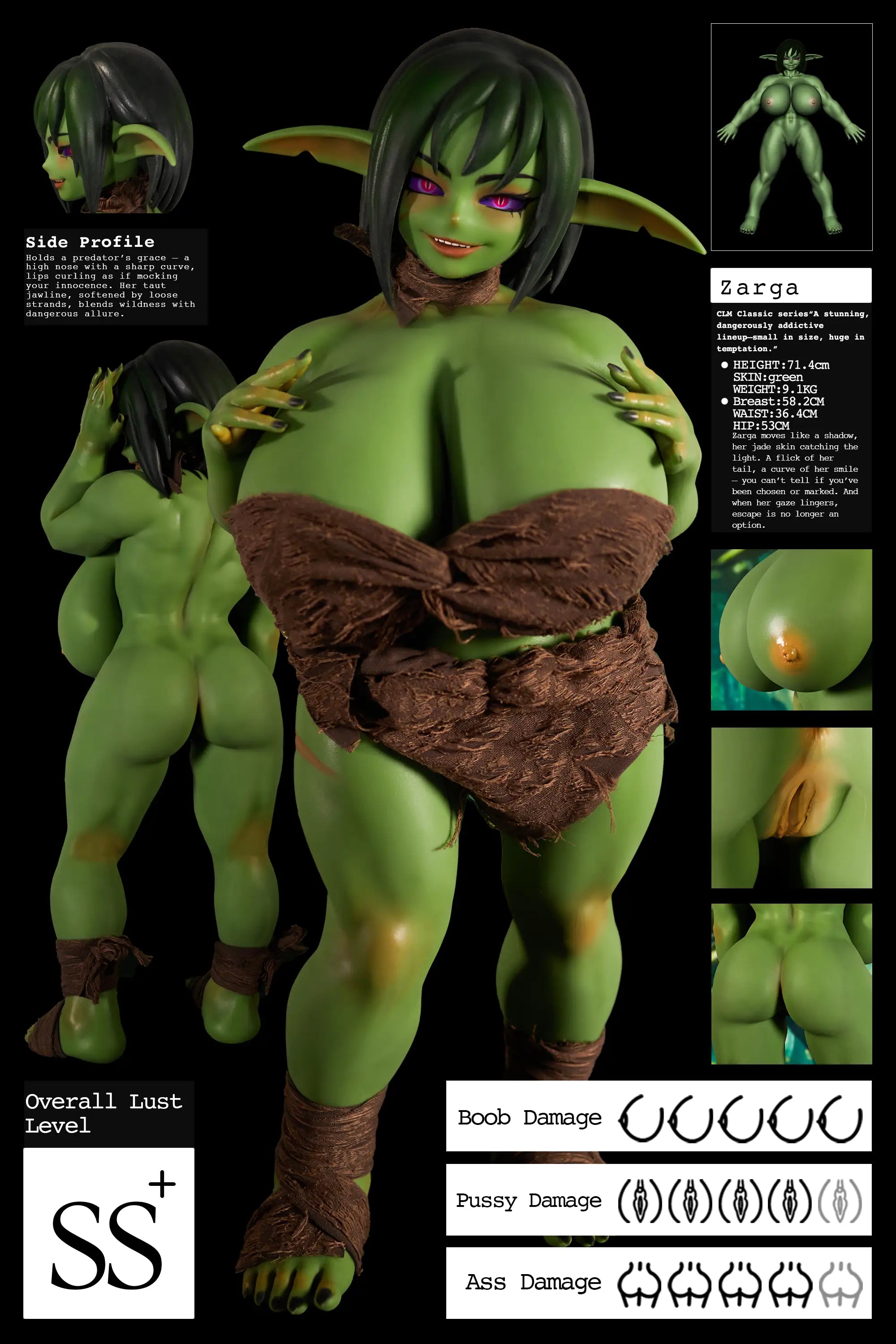 Zarga Orc Sex doll (Climax Doll Mini 70cm v-cup silicone)