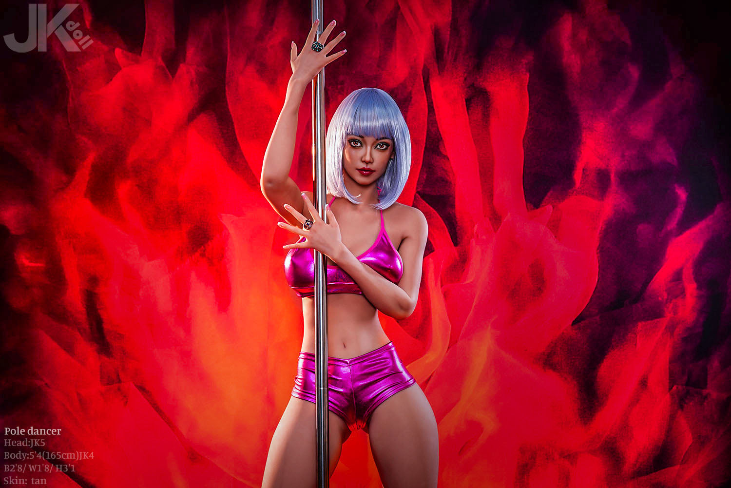 Pole Dancer Sexdocka (JK-Doll 165cm D-Kupa JK5 TPE)