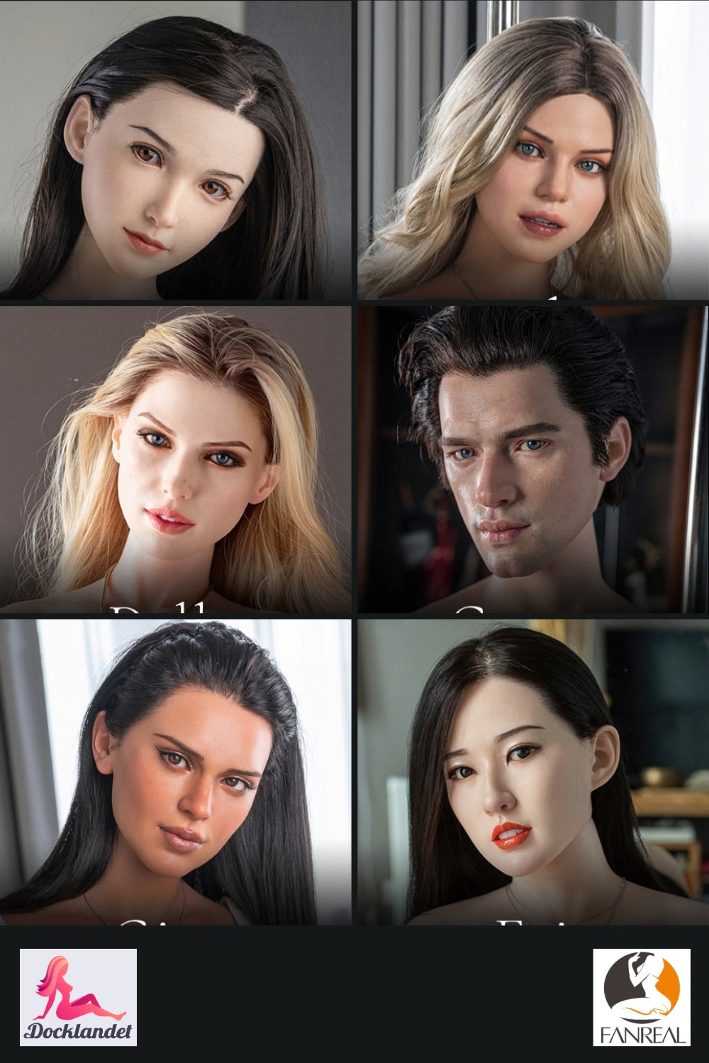 Ylimääräinen pää (Fanreal Doll silikoni Alkuperäinen)