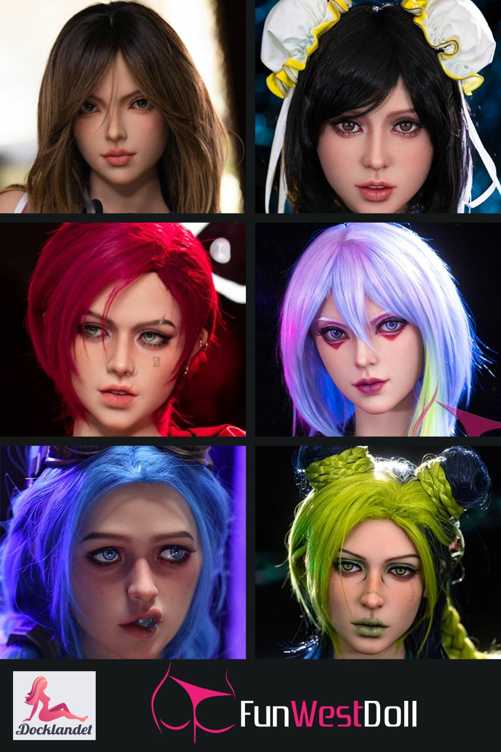 Extra huvud (FunWest Doll TPE Original)