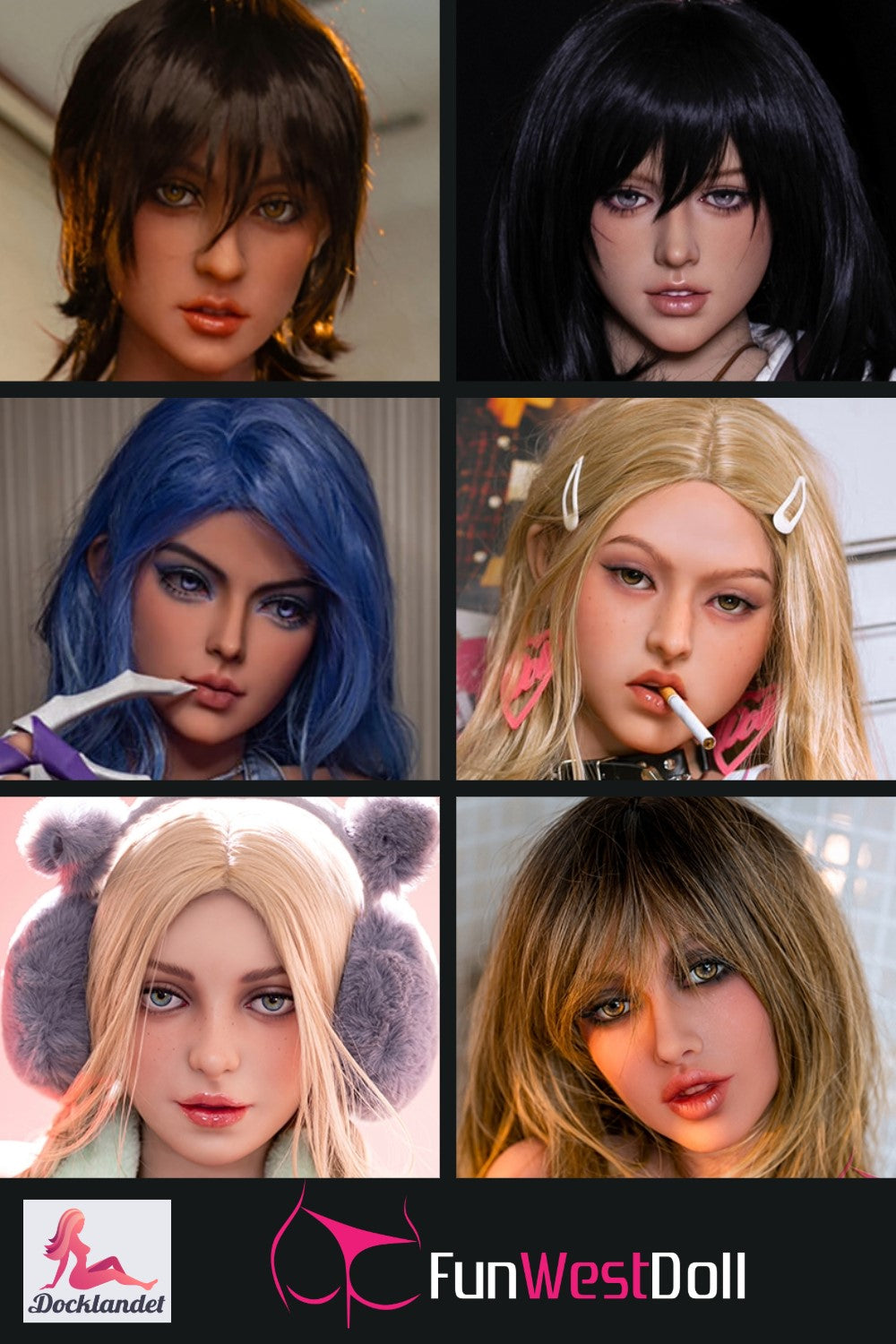 Extra huvud (FunWest Doll TPE Original)