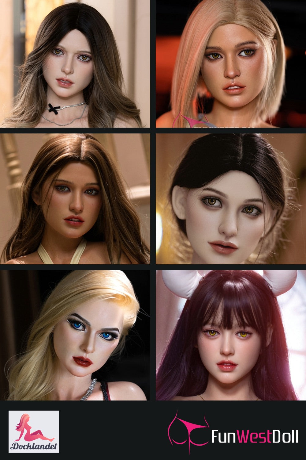 Ylimääräinen pää (FunWest Doll silikoni Alkuperäinen)