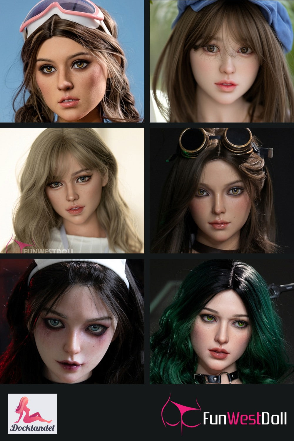 Ylimääräinen pää (FunWest Doll silikoni Alkuperäinen)