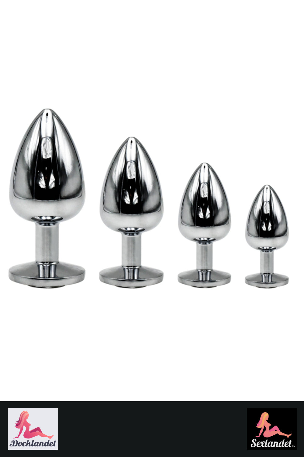 Buttplug i Aluminium – Set med 4 Storlekar