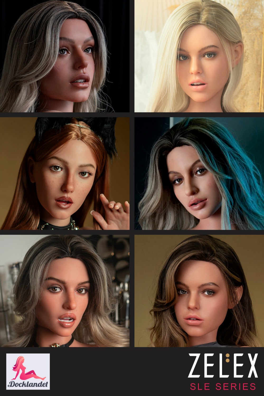 Ylimääräinen pää (Zelex Doll Nukkua silikoni Alkuperäinen)