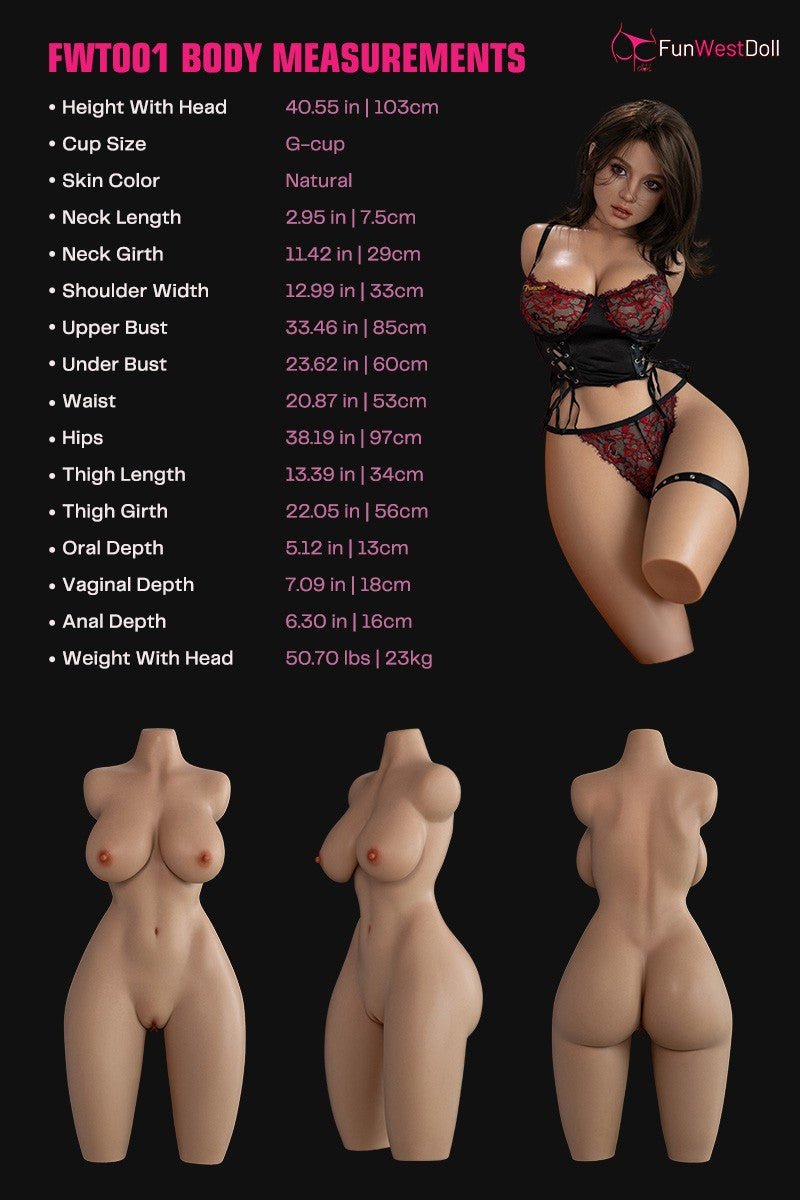 Lyra Vartalo seksinukke (FunWest Doll 103 cm G-cup #054S silikoni)