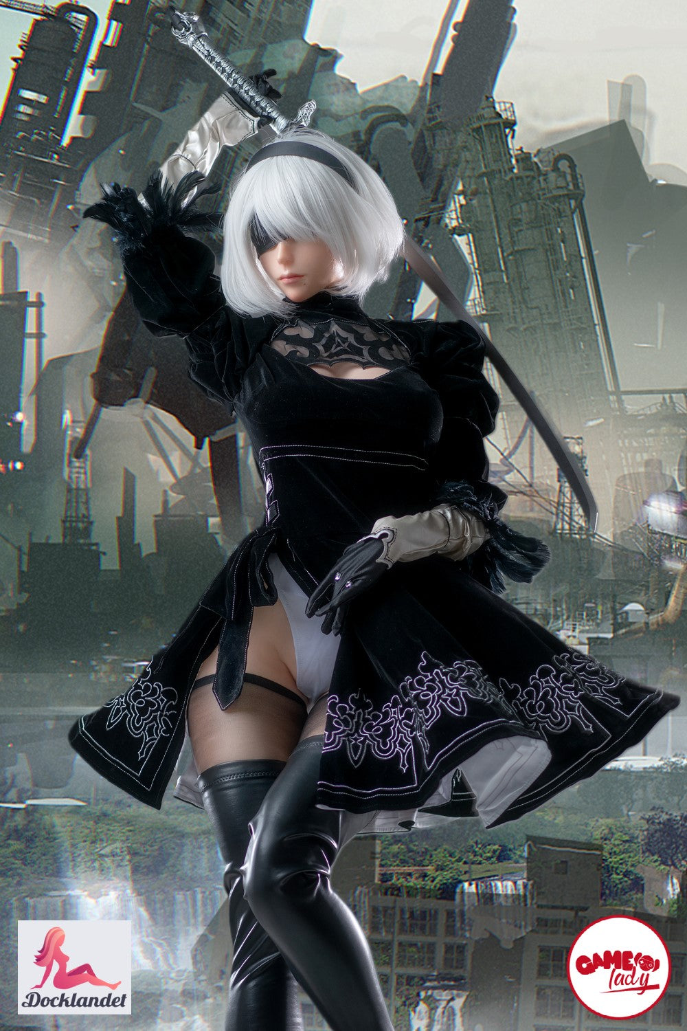 Yorha 2B Sexdocka (Game Lady 171cm E-Kupa No.18 Silikon)