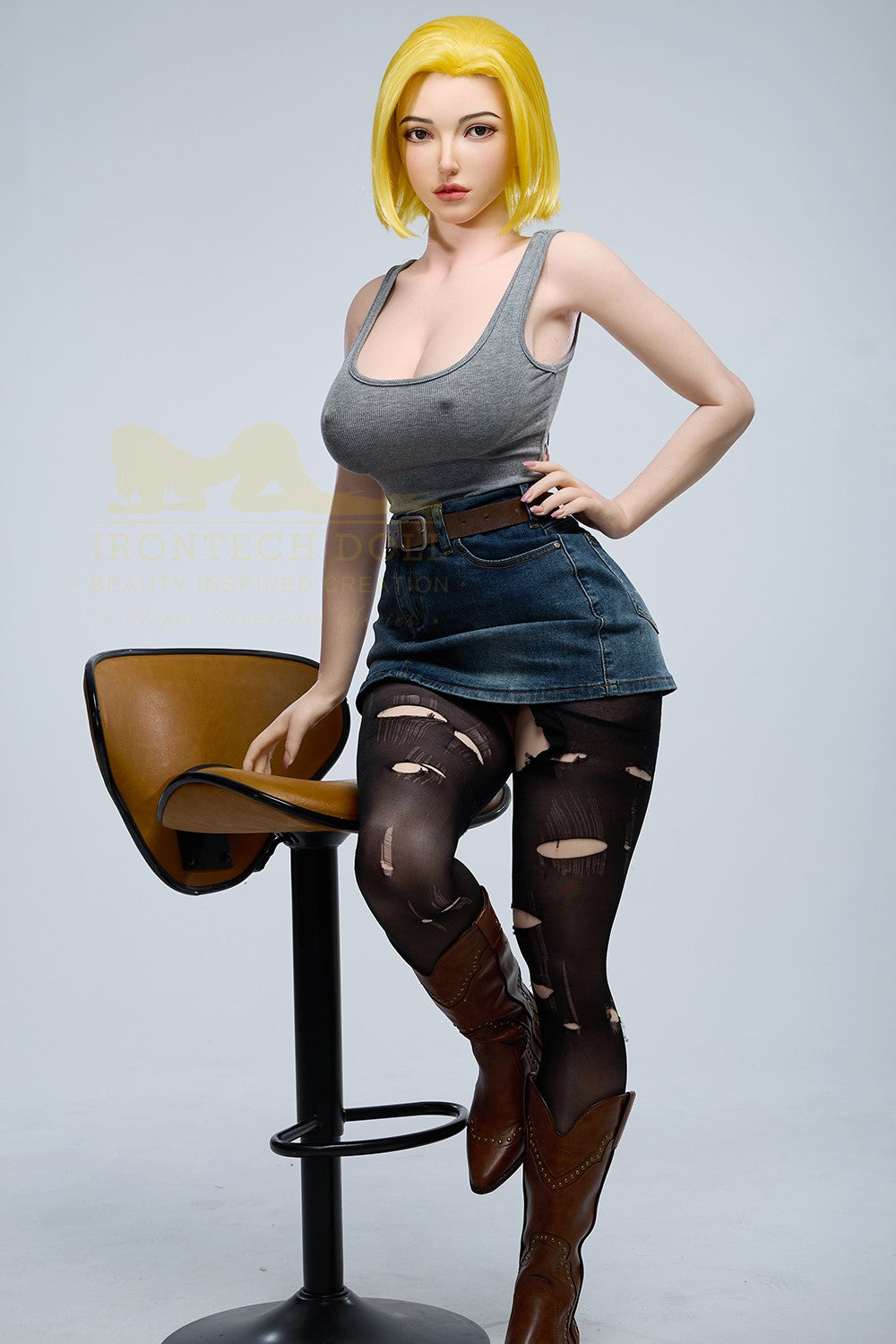 Joline Android 18 Sex doll (Irontech Doll 159cm g-cup S41 silicone)