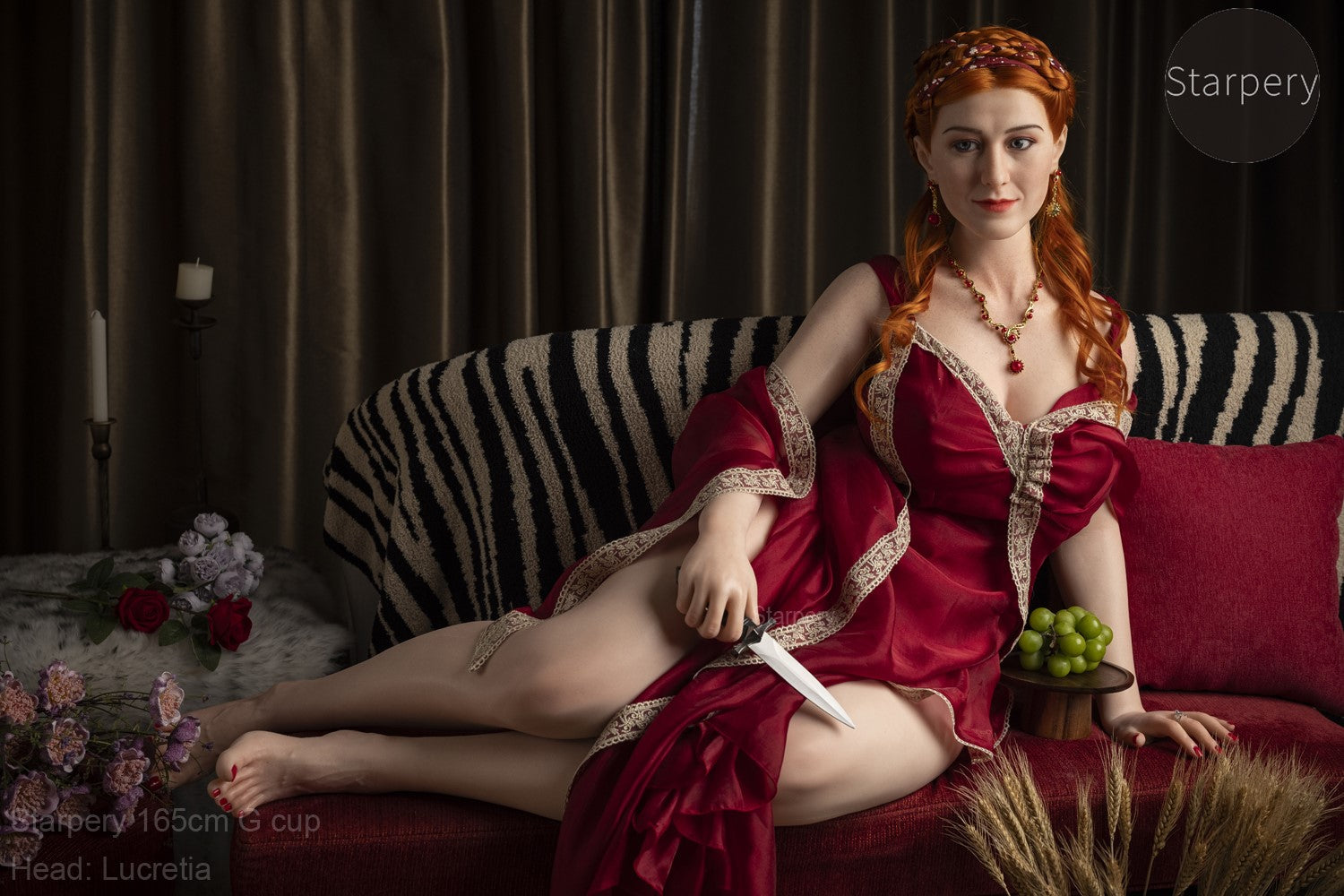 Lucretia seksinukke (Starpery 165 cm G-cup TPE+silikoni)