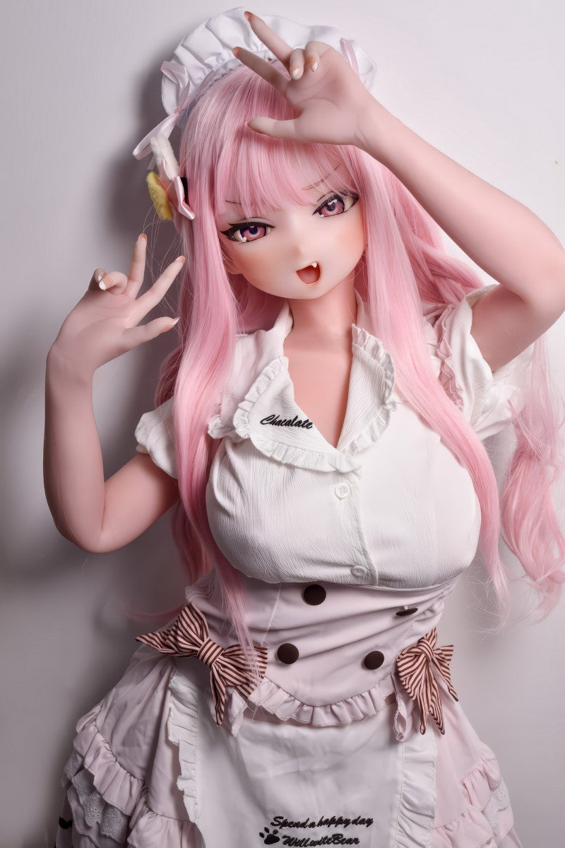 Rosa-hårig sexdocka Ogawa Rika 148cm med naturliga drag