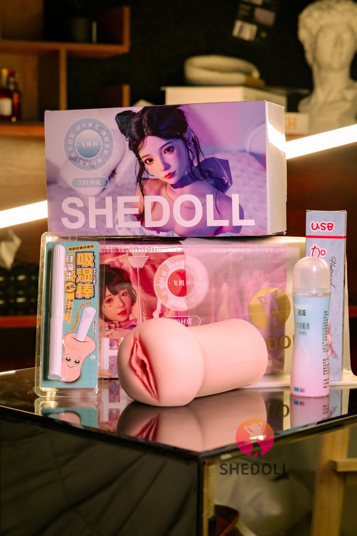 Realistisk masturbator (SHEDOLL #SH160 Silikon & TPE)