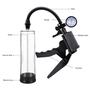 Penis pump manual - with pressure gauge (sex country)