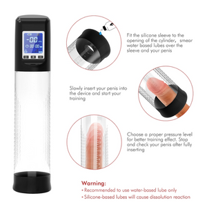 Penis pump with vacuum & vibration