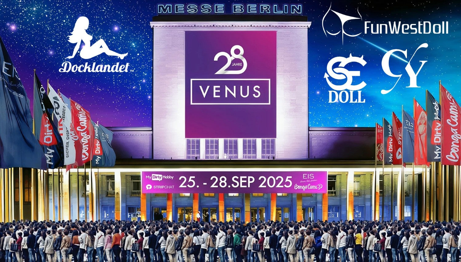 Docklandet at Venus Festival Berlin 2025This year, Docklandet visited the big erotic fair Venus Festival in Berlin! Venus Festival is a gigantic event that is held over 4 days with a total of over 1 million visitors. We brought 12 dolls with us from some of the world's leading doll manufacturers, TOP-CYDOLL, SE-Doll and FunWest Doll. We also brought some dolls from other brands and a bunch of loose heads. We are satisfied with our performance at the fair, but there is still a lot of room for improvement and
