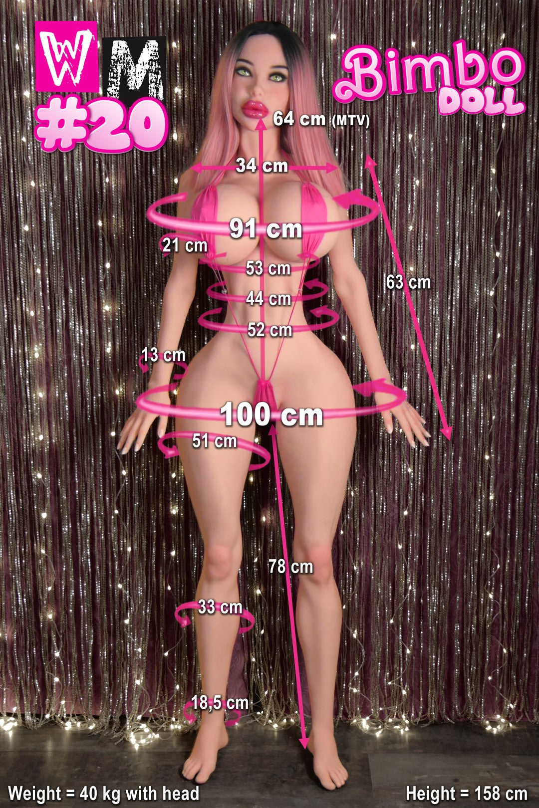 Bimbo Sexdocka (WM-Doll 158cm K-Kupa #496 TPE)