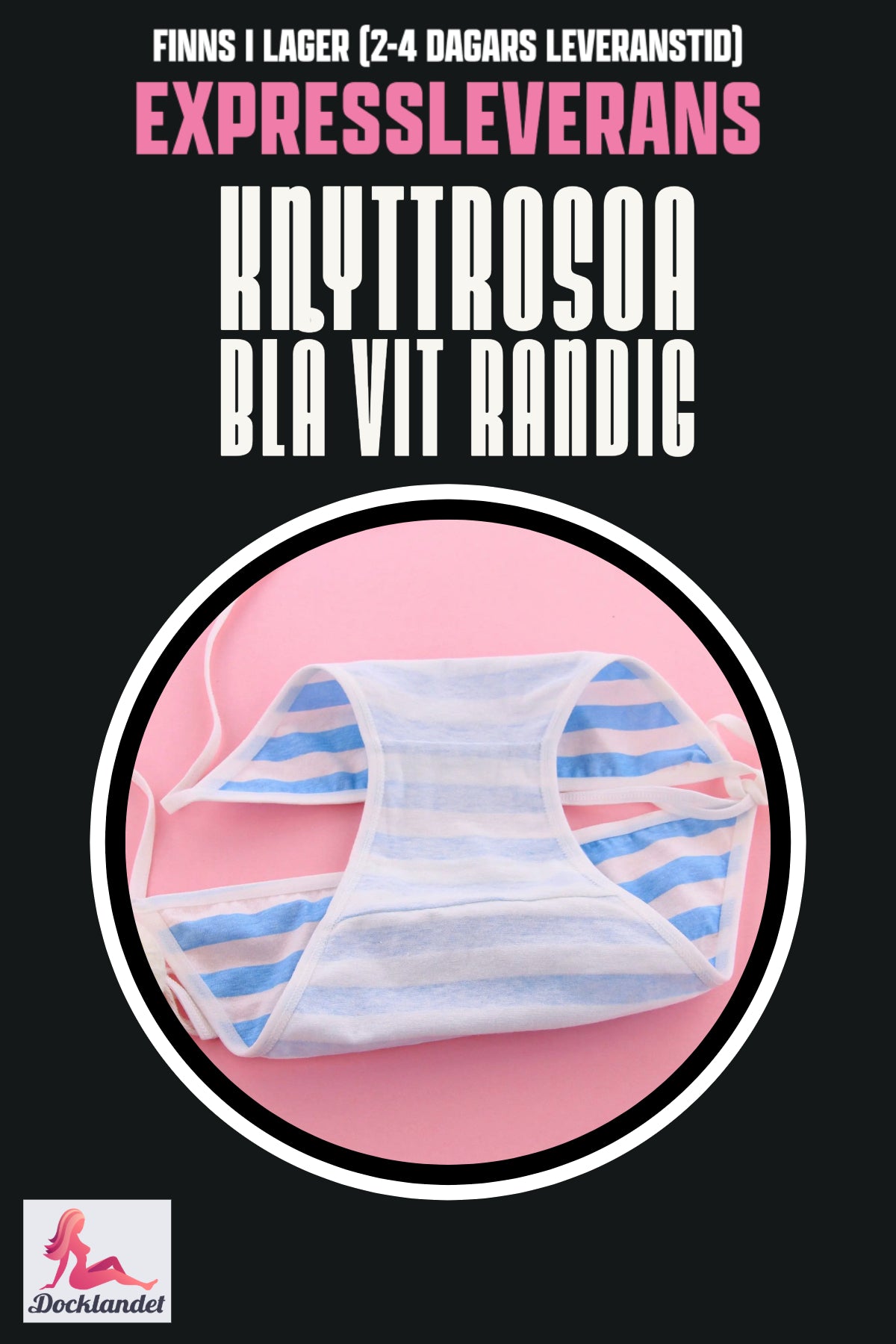 Tie ruusu varten seksinukke (vaaleanpunainen/sininen valkoinen, raidallinen)