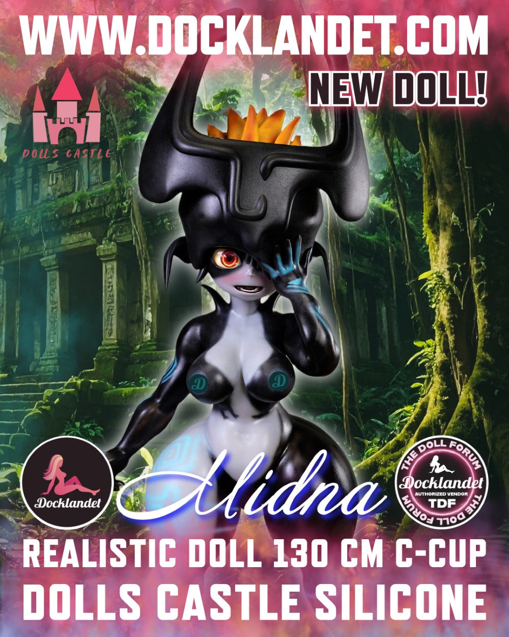 Midna Sexdocka (Dolls Castle 130cm C-Kupa #SZ6 Silikon)