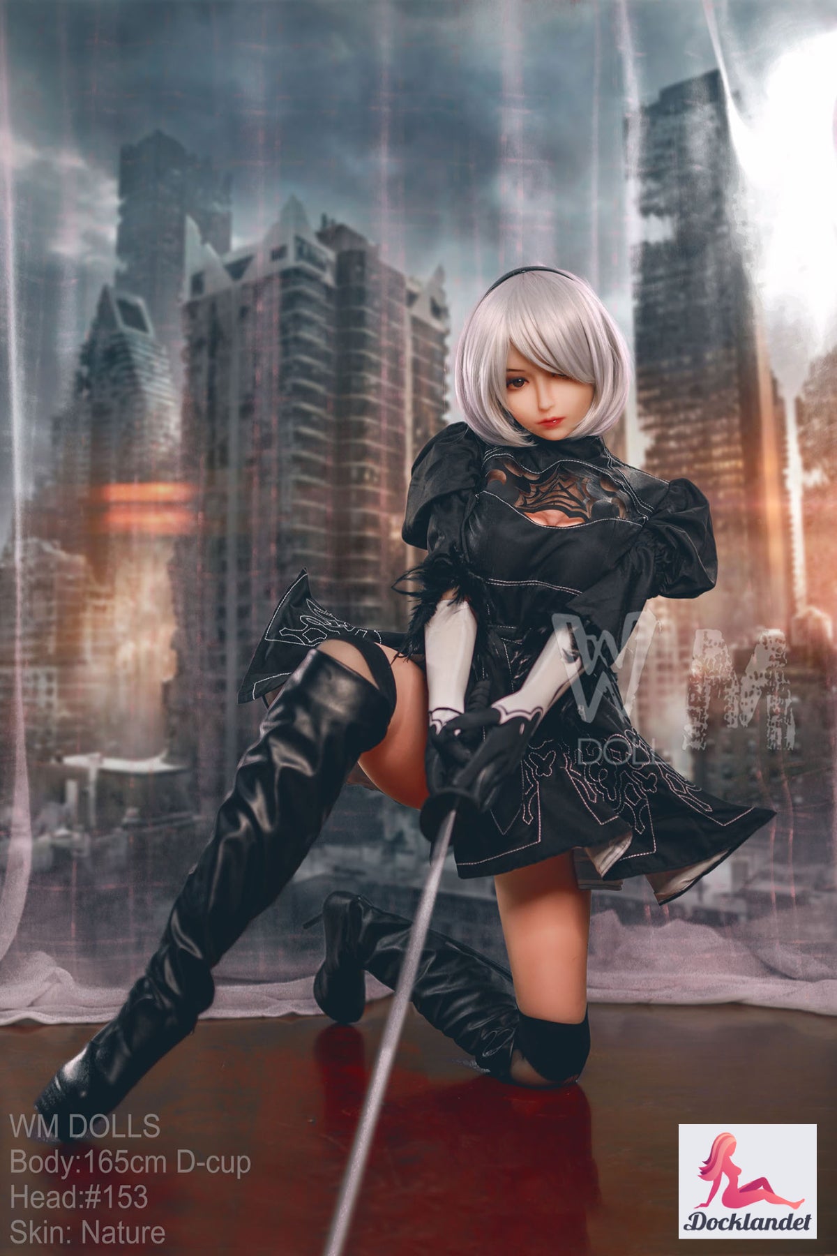 Yorha 2B Sexdocka (WM-Doll 165cm D-Kupa #153 TPE)