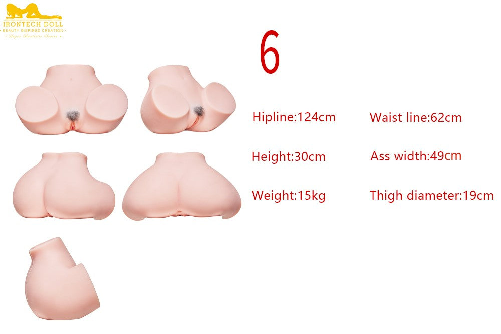 Butt erityisen suuri kurvikas seksinukke (Irontech Doll Hip 125cm TPE)